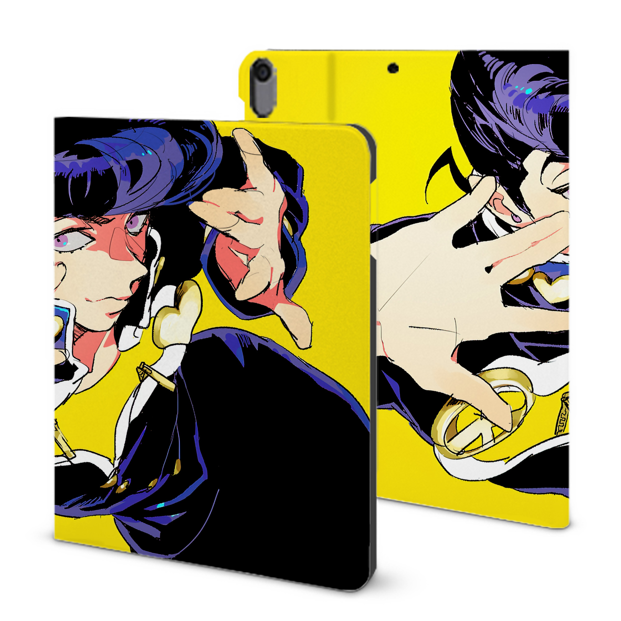 （画像用） ジョジョの奇妙な冒険 JoJo's Bizarre Adventure IPad ケース ブック型 PUレザー TPU 耐衝撃 軽量 薄型 ペン収納なし 全面保護 IPad 各モデル対応